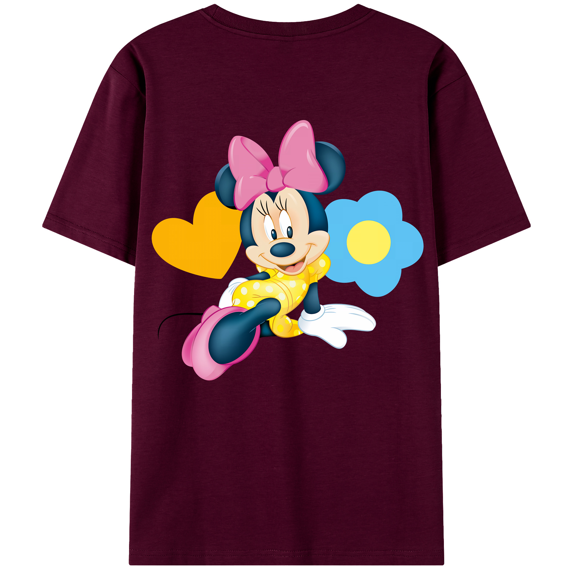 （画像用） ミッキーマウス Mickey Mouse レディース半袖Tシャツ(バックプリント)
